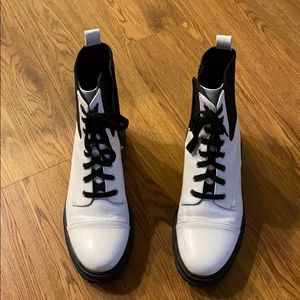Sam Edelman white combat boots